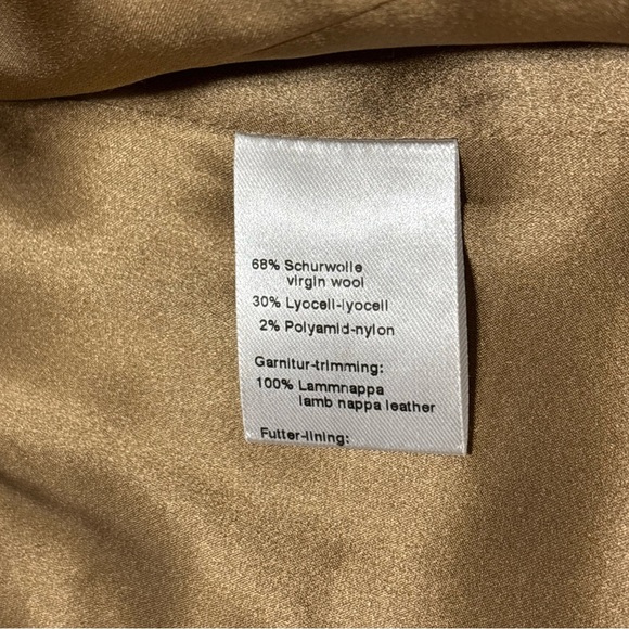 Akris Wool Bouclé Jacket with Lambskin Leather Trim – Size 10 - Picture 13 of 15